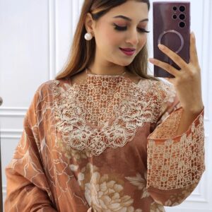 Premium cotton dress unstitched